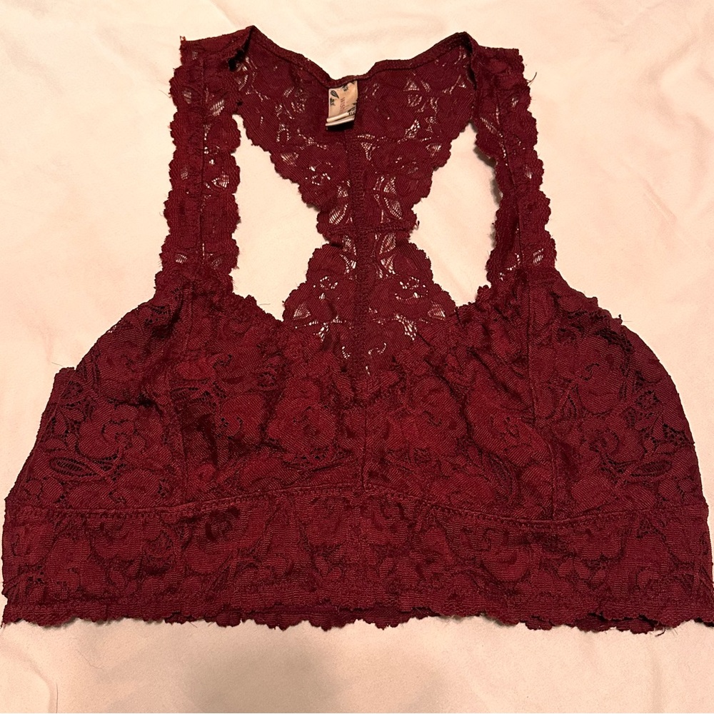 Burgundy bralette
